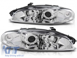 Tuning headlight set suitable for Mitsubishi Eclipse 1997-12.1998 with chrome base, left and right