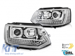 Tuning headlight set suitable for VW T5 2010-2015 with chrome base, left and right - ABHV6021433