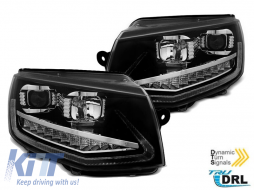 Tuning headlight set suitable for VW T6 after 2015 with black base, left and right - ABHV6021436