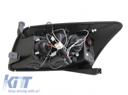 Tuning headlight set with angel eyes suitable for Dodge Caliber 2006-2012 with chrome base, left and right-image-6238350