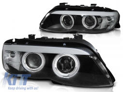 Tuning headlight set with CCFL angel eyes and LED strip suitable for BMW X5 E53 11.2003-2006, left and right - ABBMHX6010438