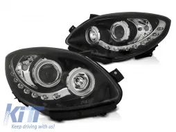 image-46-Tuning headlight set with DRL suitable for Renault Twingo 2007-2011 with black base, left and right