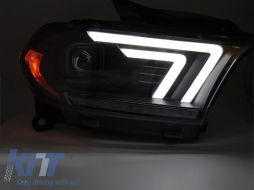 Tuning headlight set with dynamic turn signals suitable for Dodge Durango 2010-2013 with black base-image-6238378