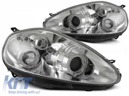 image-77-Tuning headlight set with halogen angel eyes suitable for Fiat GRANDE PUNTO 09.2005-2008, left and right