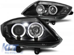 Tuning headlight set with halogen angel eyes suitable for BMW Z4 E85 E86 2002-2008, left and right