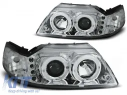 image-79-Tuning headlight set with halogen angel eyes suitable for Ford MUSTANG 1998-2004, left and right