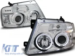 image-0-Tuning headlight set with halogen angel eyes suitable for Ford F150 MK 11 2004-2008, left and right