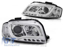 Tuning headlight set with LED lights suitable for Audi A3 8P 05.2003-03.2008 3D/5D, left and right - ABAUHX6010358