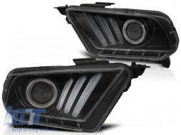 Tuning headlight set with LED lights suitable for Ford MUSTANG 2010-2013, left and right