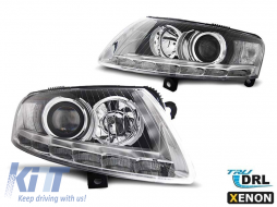 image-72-Tuning headlight set with real DRL lights suitable for Audi A6 C6 04.2004-2008 sedan/wagon, left and right