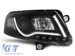 Tuning headlight set with real DRL lights suitable for Audi A6 C6 04.2004-2008 sedan/wagon, left and right - ABAUHX6010373