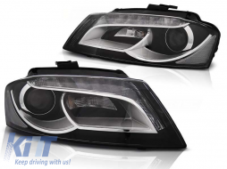 image-4-Tuning headlight set with real DRL lights suitable for Audi A3 8P 2008-2012 3D/5D, left and right