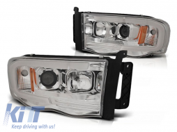 image-68-TUNING HEADLIGHTS SUITABLE FOR DODGE RAM 02-06 TUBE LIGHT WITH CHROME