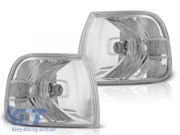 Tuning indicator set suitable for the headlight for VW T4 1996-2003 with chrome base left + right