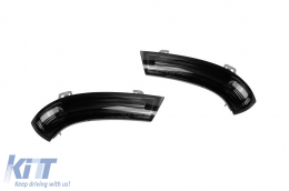 Tuning LED indicators suitable for side mirrors of VW Golf V, V Plus, GTI, Jetta, EOS, T6 with smoked base, left + right - ABMWLIV6016538