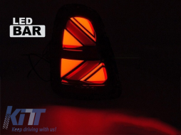 Tuning LED-Rücklichtkit geeignet für Mini Cooper R56 Hatchback 2006-2014, R57 Cabrio 2009-2014, R58 Coupé, R59 Roadster 2011-2015 mit rauchigem Gehäuse, mit 