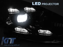 Tuning-LED-Scheinwerfer geeignet für Porsche Cayenne 2010-2015 für das Modell mit serienmäßigen Xenon und AFS, mit schwarzem Gehäuse, links und rechts-image-6153178
