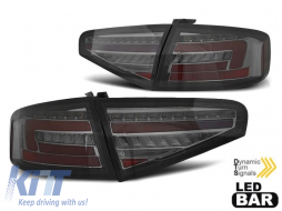Tuning LED tail light kit suitable for Audi A4 B8 sedan 2012-2015, lowered base for the model with halogen tail lights, left and right - ABAUTX6010061