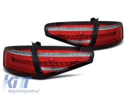 Tuning LED tail light kit suitable for Audi A4 sedan 2012-2015 red/white base, left and right - ABAUTX6010056