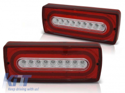 Tuning LED tail light kit suitable for Mercedes G-Class W463 1990-2018 red/white, left and right - ABMETX6010249