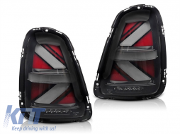 Tuning LED tail light kit suitable for Mini Cooper R56 hatchback 2006-2014, R57 convertible 2009-2014, R58 coupe, R59 Roadster 2011-2015 with smoked base, with 