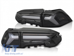 Tuning LED tail light kit suitable for Toyota Rav4 after 2019, black base, with dynamic turn signal, left and right - ABTLT6021061