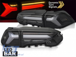 Tuning LED tail light kit suitable for Toyota Rav4 after 2019, black base, with dynamic turn signal, left and right-image-6237891