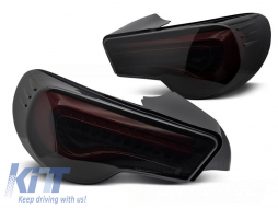 Tuning LED tail light kit suitable for Toyota GT86 2012-2021 with red smoked base, left and right - ABTLT6021068