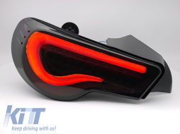 Tuning LED tail light kit suitable for Toyota GT86 2012-2021 with red smoked base, left and right-image-6237937