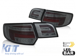Tuning LED tail light set suitable for Audi A3 8P sportback 2008-2012 fully smoked base, left and right - ABAUTX6010072