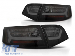 Tuning LED tail light set suitable for Audi A6 C6 sedan 2008-2011 black/smoked, left and right - ABAUTX6010052