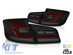 Tuning LED tail light set suitable for BMW 5 Series F10 2010-2016, black, left and right - ABBMTX6010147