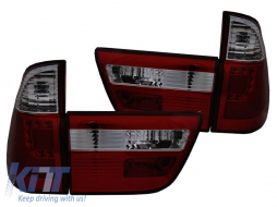 Tuning LED tail light set suitable for BMW X5 E53 1999-2003 smoked, left and right - ABBMTX6010142