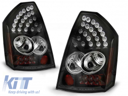 Tuning LED tail light set suitable for Chrysler 300C 2005-2008 with black base, left and right - ABCRTX6010168