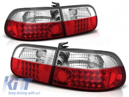 Tuning LED tail light set suitable for Honda CIVIC 09.1991-08.1995 hatchback, left and right - ABHOTX6010212