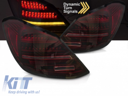 image-28-Tuning LED tail light set suitable for Mercedes C-Class W205 sedan 2014-2021, red-black base, with dynamic turn signal, left and right