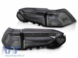 Tuning LED tail light set suitable for Toyota Rav4 after 2019, smoked base, with dynamic turn signal, left and right - ABTLT6021062