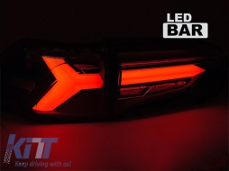 Tuning LED tail light set suitable for Toyota Rav4 after 2019, smoked base, with dynamic turn signal, left and right-image-6237899