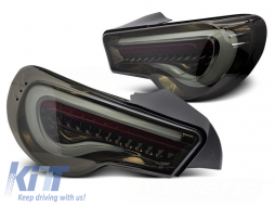 Tuning LED tail light set suitable for Toyota GT86 2012-2021 with smoked base, left and right - ABTLT6021065