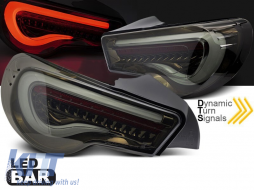 Tuning LED tail light set suitable for Toyota GT86 2012-2021 with smoked base, left and right-image-6237915