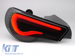 Tuning LED tail light set suitable for Toyota GT86 2012-2021 with black smoked base, left and right-image-6237930