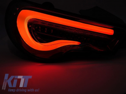 Tuning LED tail light set suitable for Toyota GT86 2012-2021 with black smoked base, left and right-image-6237931