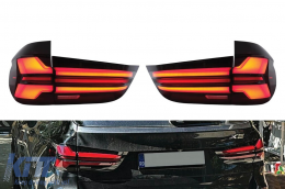 Tuning LED tail light set with G05 LCI styling, suitable for BMW X5 F15 2013-2018, left and right, red smoked base - ABBMTX6012067