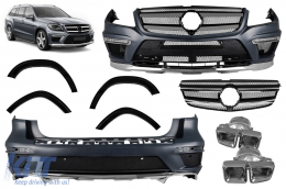 Tuning package type 63 suitable for Mercedes GL X166 2012-2015 with chrome tips - ABMEBK6008246