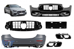 Tuning package type 63 suitable for Mercedes E-Class W213 sedan after 2020 with black tips and elements - ABMEBK6008296
