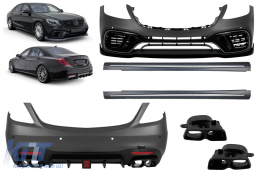 Tuning package type B design suitable for Mercedes S-Class W222 2017-2020, with long base thresholds - ABMEBK6008297