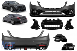 Tuning package type B design suitable for Mercedes S-Class W222 2017-2020, without side skirts - ABMEBK6008298