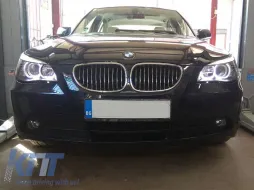 Tuning-Scheinwerferkit mit LED-Engelaugen geeignet für BMW E60/E61 2003-2007, links und rechts-image-6152470