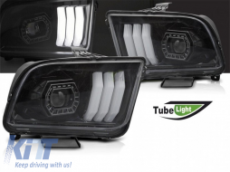 Tuning-Scheinwerfersatz geeignet für Ford Mustang 2004-2009 mit schwarzem Gehäuse-image-6152932