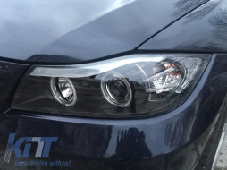 Tuning-Scheinwerfersatz mit CCFL-Engelaugen geeignet für BMW 3 E90/E91 03.2005-08.2008, links und rechts-image-6152520